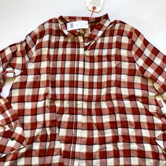 Current/Elliott  The Lucy Tuck LS Plaid Blouse - Picture 4 of 8